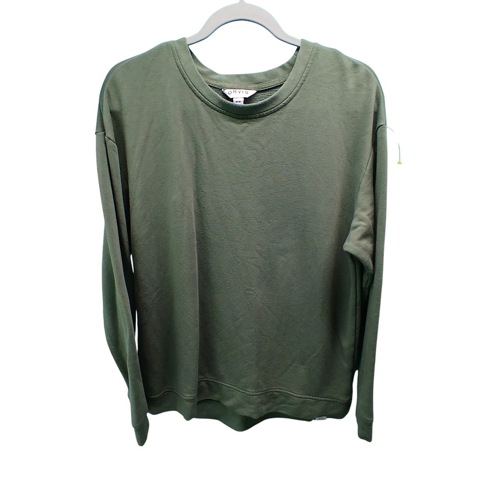 Orvis Sweatshirt Medium Olive Green Modal Blend Crewneck Gorpcore Earthy Casual